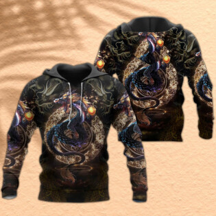 Dragon Golden Japanese Dragon - Hoodie - Owl Ohh - Owl Ohh