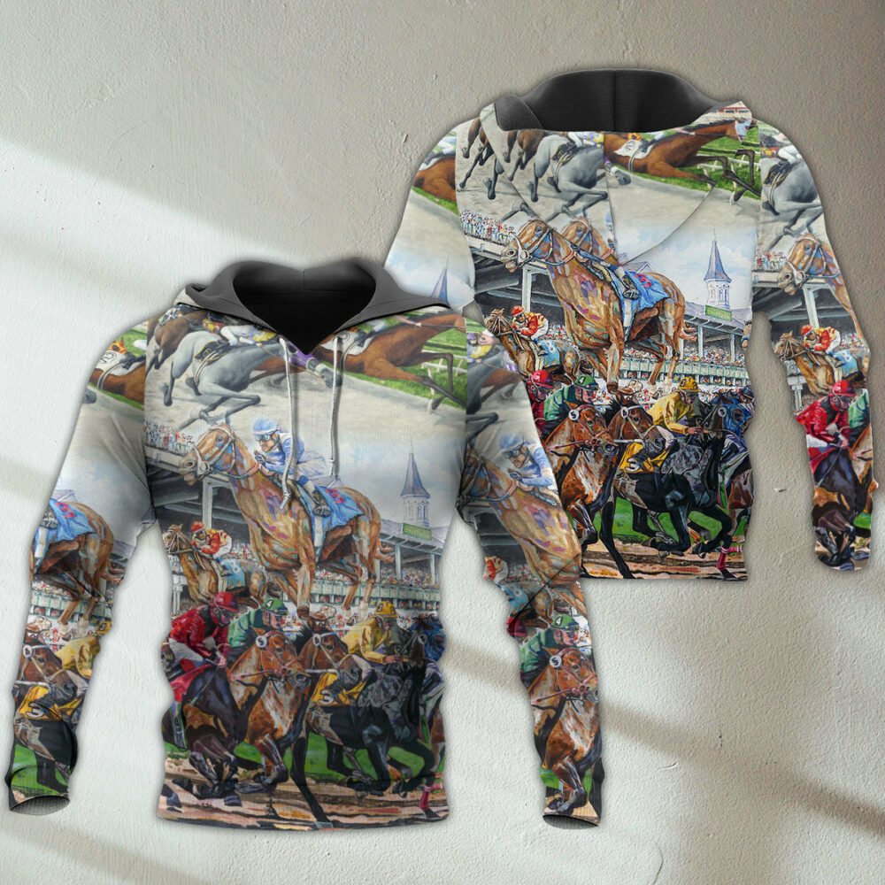 Horse Racing Be Strong Be Brave - Hoodie - Owl Ohh - Owl Ohh