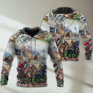 Horse Racing Be Strong Be Brave - Hoodie - Owl Ohh - Owl Ohh