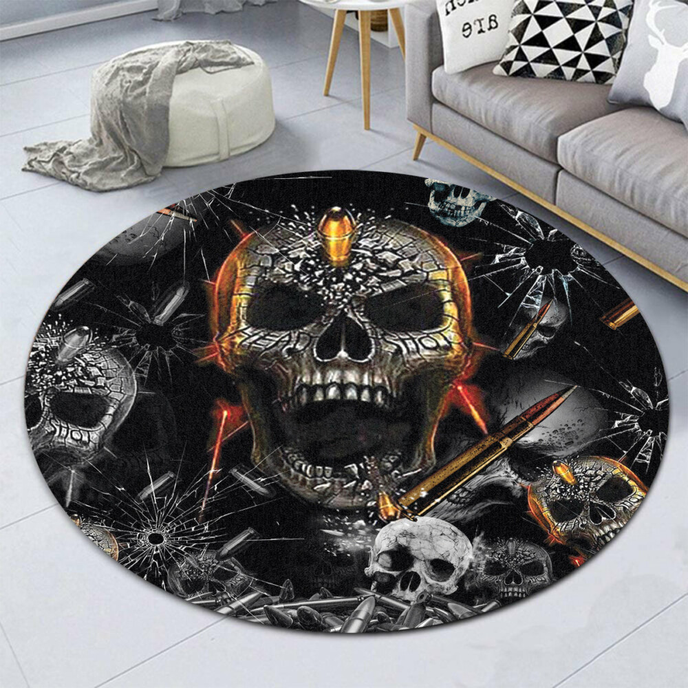 Skull Oh My Skull Cool - Round Mat - Owl Ohh - Owl Ohh