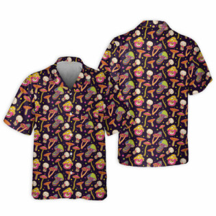 DnD Trippy Mushroom Pattern - Hawaiian Shirt - Owl Ohh - Owl Ohh
