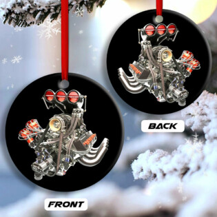 Hot Rod Christmas Merry Xmas To You - Circle Ornament - Owl Ohh - Owl Ohh