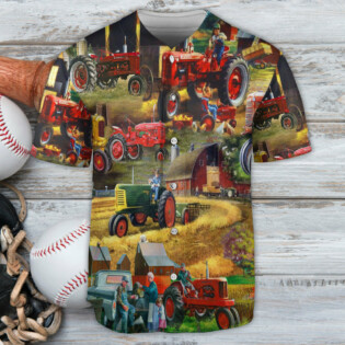 Tractor Just One More Tractor I Promise Just One - Baseball Jersey - Owl Ohh - Owl Ohh