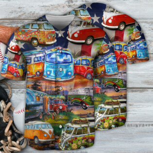 Camping Independence Day America - Baseball Jersey - Owl Ohh - Owl Ohh