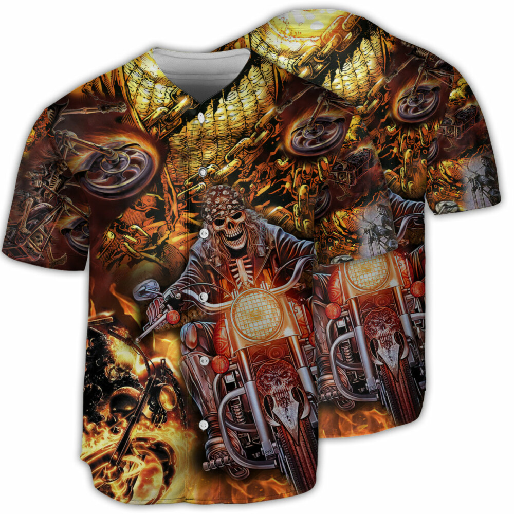 Motorcycle Skull Motorcycle Skull Racing Fast - Baseball Jersey - Owl Ohh - Owl Ohh