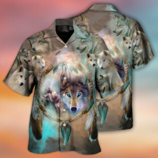 Native American Wolf Dream Catcher Art Style - Hawaiian Shirt - Owl Ohh - Owl Ohh