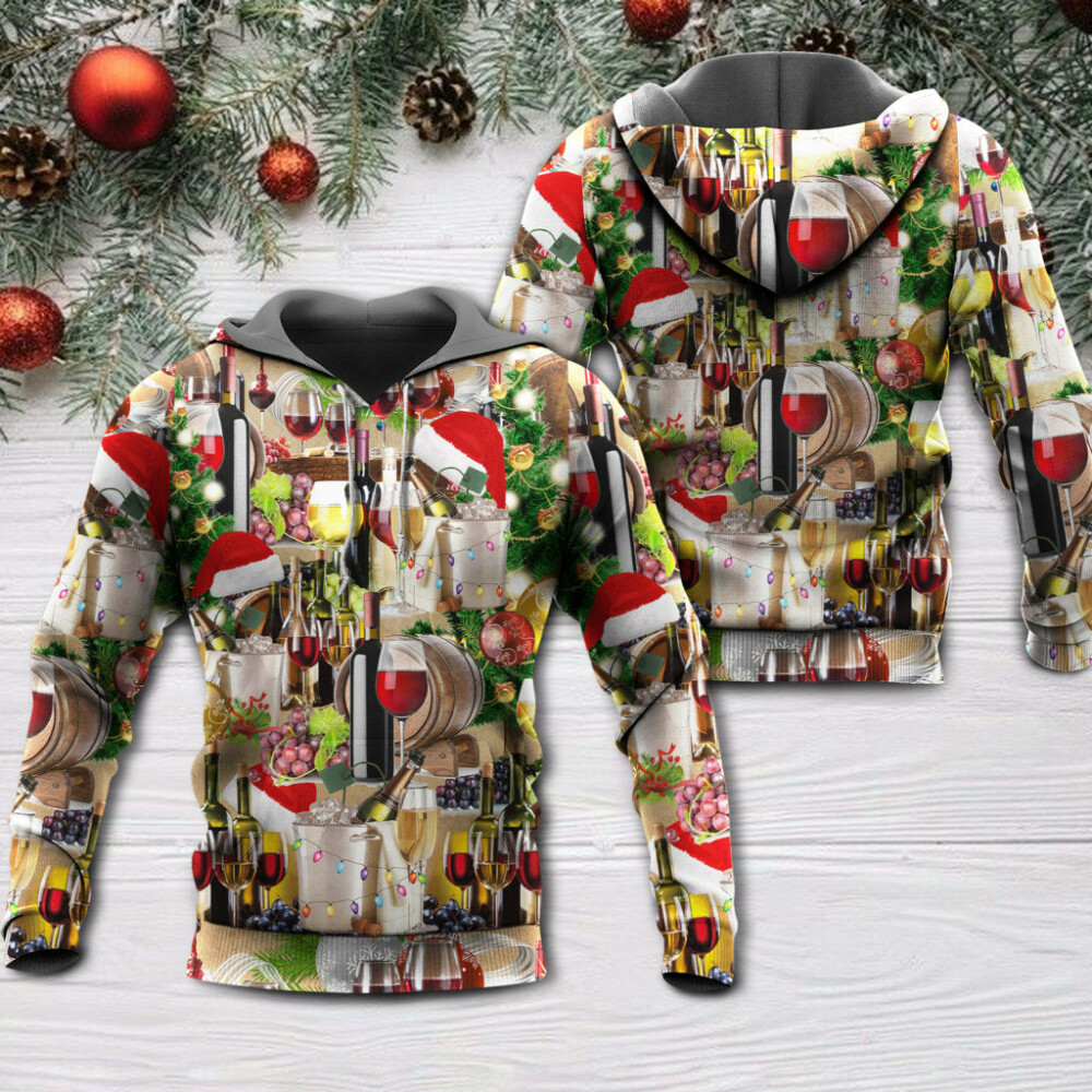 Christmas Wine For A Christmas Night - Hoodie - Owl Ohh - Owl Ohh