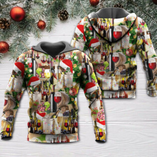 Christmas Wine For A Christmas Night - Hoodie - Owl Ohh - Owl Ohh