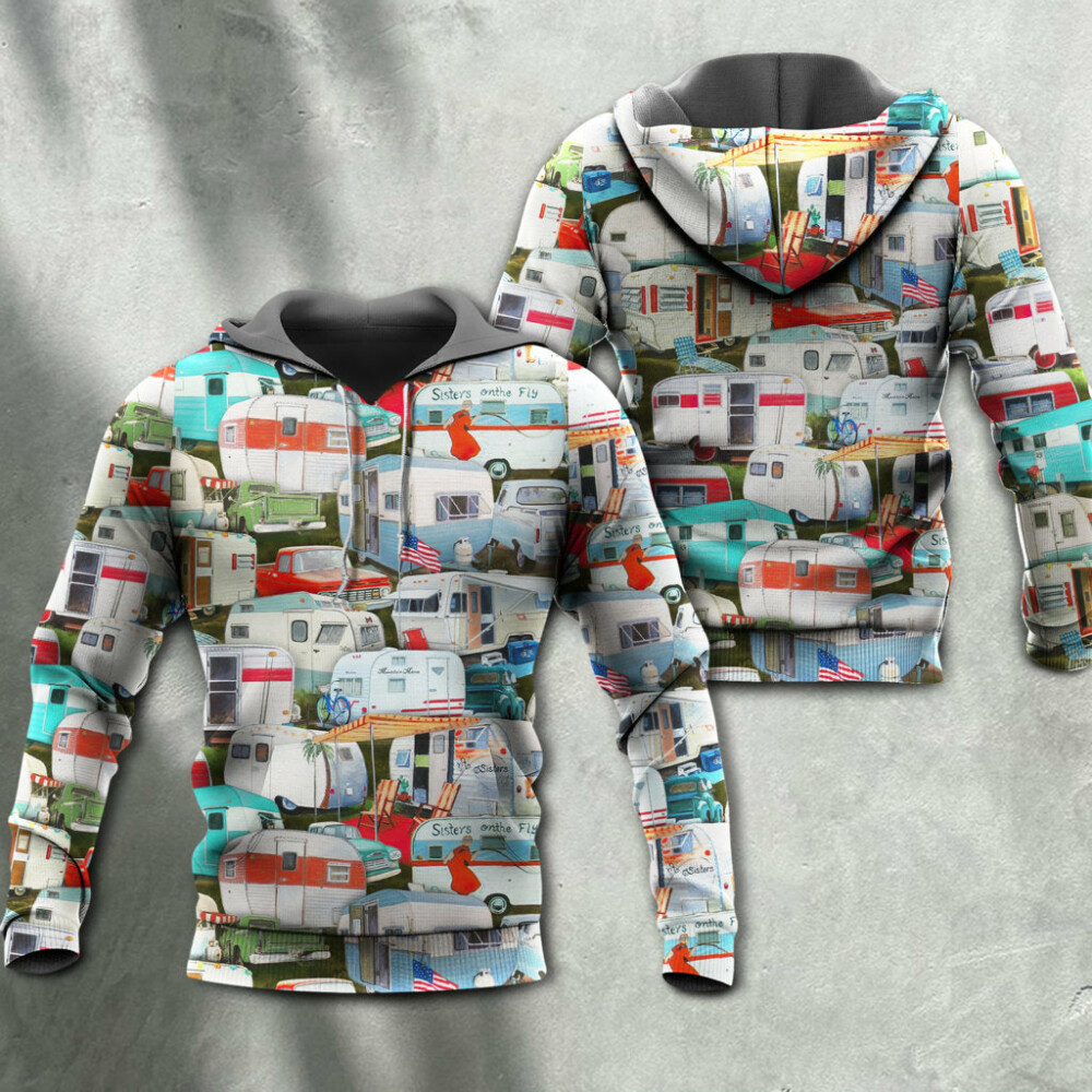 Hippie Vans Packed Camping Life - Hoodie - Owl Ohh - Owl Ohh