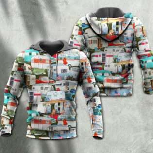 Hippie Vans Packed Camping Life - Hoodie - Owl Ohh - Owl Ohh