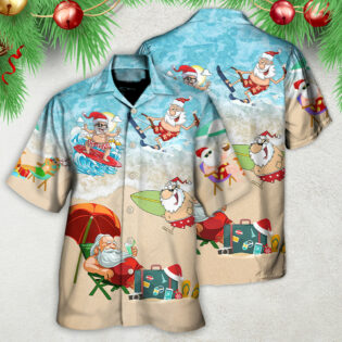 Christmas Santa Play On Beach - Hawaiian Shirt - Owl Ohh - Owl Ohh