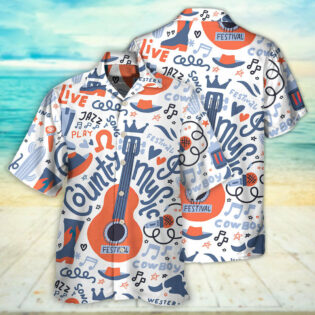 Guitar Country Music Festival Elements - Hawaiian Shirt - Owl Ohh - Owl Ohh