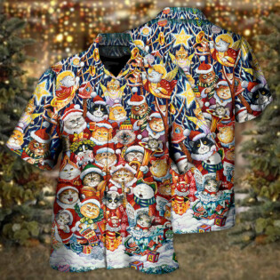 Christmas Cat Funny Happiness - Hawaiian Shirt - Owl Ohh - Owl Ohh