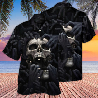 Skull Dark Screaming Hell's Hand - Hawaiian Shirt - Owl Ohh - Owl Ohh