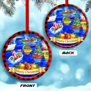 Christmas We Wish You A Merry Christmas - Circle Ornament - Owl Ohh - Owl Ohh