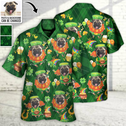 ST Patrick's Day Lucky Coin Shamrock Art Funny Custom Photo - Hawaiian Shirt - Personalized Photo Gifts for men and women, kids - Owl Ohh