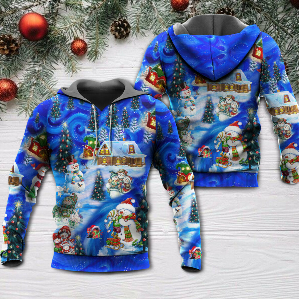 Christmas Snowman Chilling With My Snowmies - Hoodie - Owl Ohh - Owl Ohh