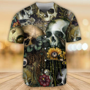 Skull Back To The Beginning - Baseball Jersey - Owl Ohh - Owl Ohh