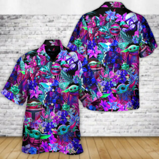 Special Star Wars Baby Yoda Synthwave - Hawaiian Shirt - Owl Ohh-Owl Ohh