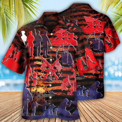 Veteran Independence Day Fought For Our Democracy - Hawaiian Shirt - Owl Ohh - Owl Ohh