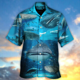 Shark - Swim With Whale Sharks - Hawaiian Shirt - Owl Ohh for men and women, kids - Owl Ohh