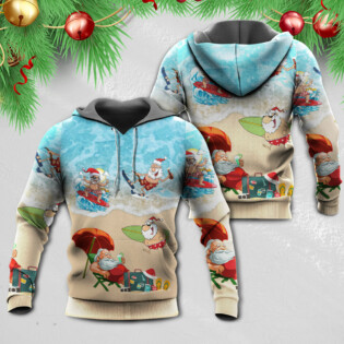 Christmas Santa Play On Beach - Hoodie - Owl Ohh - Owl Ohh