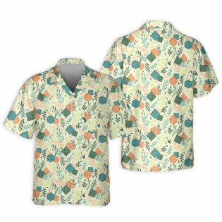DnD Dice Plants Pattern - Hawaiian Shirt - Owl Ohh - Owl Ohh