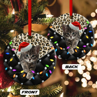 Christmas Cat Lover So Amazing Black Style - Circle Ornament - Owl Ohh - Owl Ohh