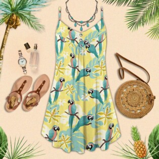 Parrot Love Summer Love Tropical Style - Summer Dress - Owl Ohh - Owl Ohh