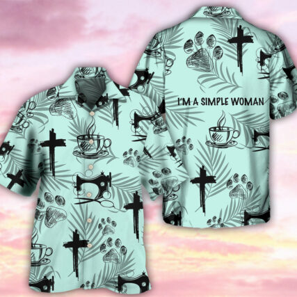 Coffee Jesus Dog Coffee Sewing Lover - Hawaiian Shirt - Owl Ohh - Owl Ohh