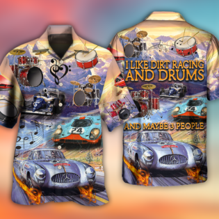 Racing And Drum Lover Music And Car - Hawaiian Shirt - Owl Ohh - Owl Ohh