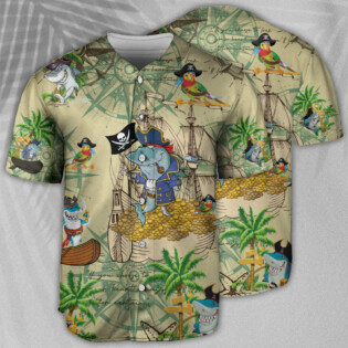 Pirate Shark Amazing Pirate Shark - Baseball Jersey - Owl Ohh