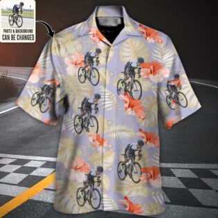 Cycling You Want Tropical Style Custom Photo - Hawaiian Shirt - Personalized Photo Gifts for men and women, kids - Owl Ohh