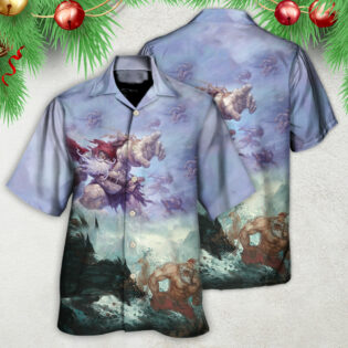 Christmas Santa Dark World Battle - Hawaiian Shirt - Owl Ohh - Owl Ohh