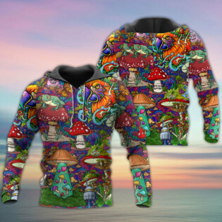Hippie Mushroom Peace Lover - Hoodie - Owl Ohh - Owl Ohh