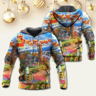 Lighthouse Christmas Shine Your Light In Storm And Darkness - Hoodie - Owl Ohh - Owl Ohh