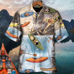Kayaking Flamingo Husband And Wife Kayaking Partners For Life Personalized - Hawaiian Shirt - Personalized Photo Gifts for men and women, kids - Owl Ohh