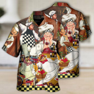 Chef Funny Cooking Vintage Dinner's Time - Hawaiian Shirt - Owl Ohh - Owl Ohh