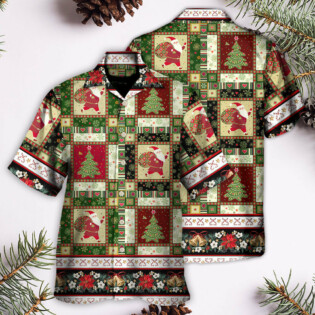 Christmas Santa And Fir-tree - Hawaiian Shirt - Owl Ohh - Owl Ohh