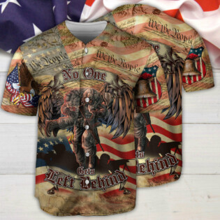 Veteran No One Left Behind America - Baseball Jersey - Owl Ohh - Owl Ohh