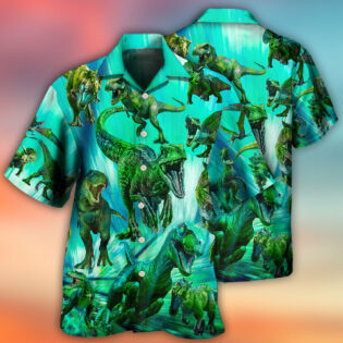 Dinosaur Running Cool Style - Hawaiian Shirt - Owl Ohh - Owl Ohh
