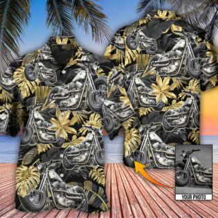 Bobber Motorcycle Tropical Vibe Custom Photo - Hawaiian Shirt - Owl Ohh - Owl Ohh