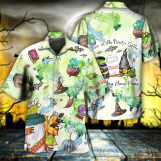 Halloween This Witch Needs Coffee - Hawaiian Shirt - Owl Ohh - Owl Ohh