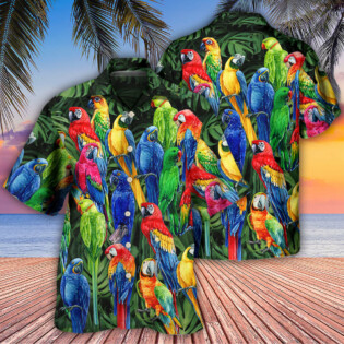 Parrot Family Colorful Tropical - Hawaiian Shirt - Owl Ohh - Owl Ohh