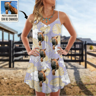 Horse Funny You Want Tropical Style Custom Photo - V-neck Sleeveless Cami Dress - Personalized Photo Gifts - Owl Ohh