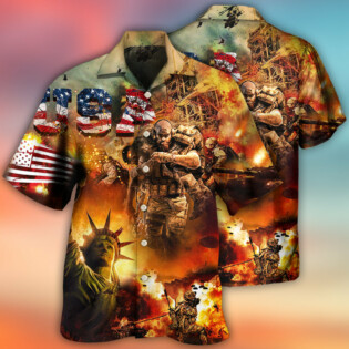Veteran America Independence Day Veteran USA - Hawaiian Shirt - Owl Ohh - Owl Ohh