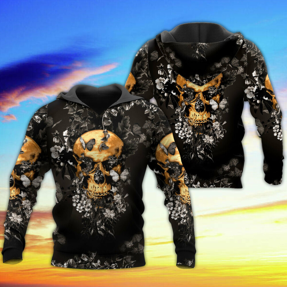 Skull Flowers Grow Out Of Dark Moments - Hoodie - Owl Ohh - Owl Ohh