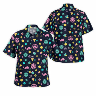 DnD Dice Neon Color Style - Hawaiian Shirt - Owl Ohh - Owl Ohh