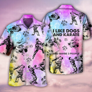 Karate And Dogs I Like - Hawaiian Shirt - Owl Ohh - Owl Ohh