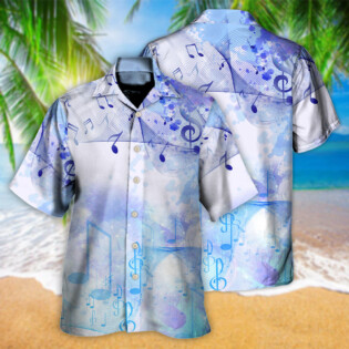 Music Watercolor Music Notes - Hawaiian Shirt - Owl Ohh - Owl Ohh